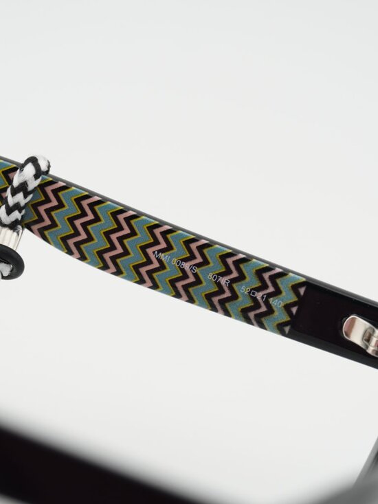 M Missoni MMI 0089/S 0807 IR Sunglasses Shiny Black Square Frame, Grey Lenses main image 10